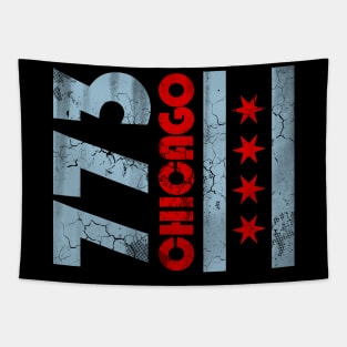 773 Chicago Flag Vintage Fade Tapestry