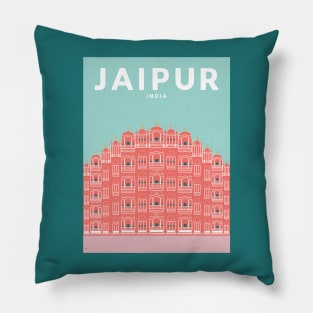 Jaipur, India Travel Poster Pillow