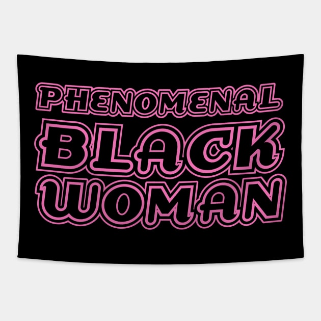 Phenomenal Black Woman, Black Queen, Black Girl Magic, African American Woman Tapestry by UrbanLifeApparel