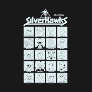 Characters from the 80s animated series, Silverhawks T-Shirt