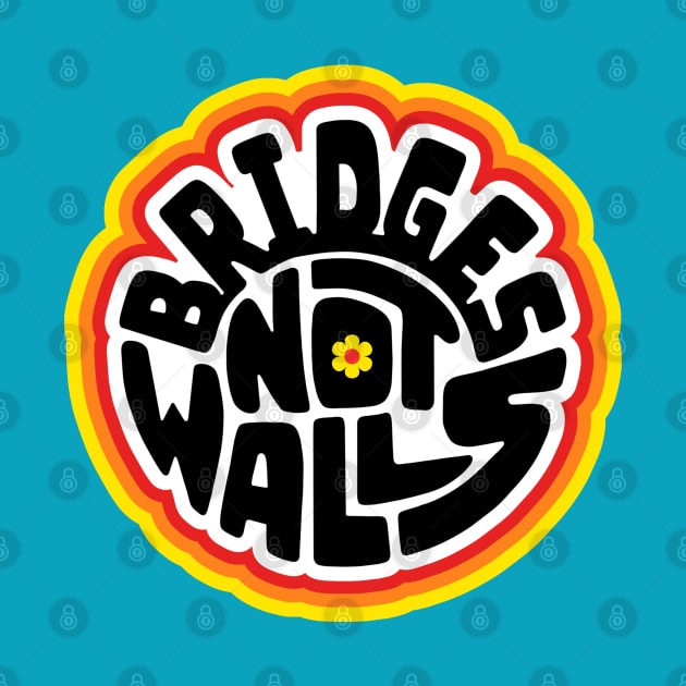 Bridges Not Walls Word Art by Slightly Unhinged