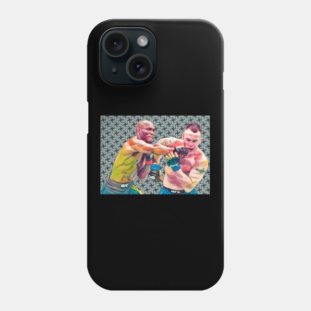 Usman vs Colby Colors Phone Case by FightIsRight