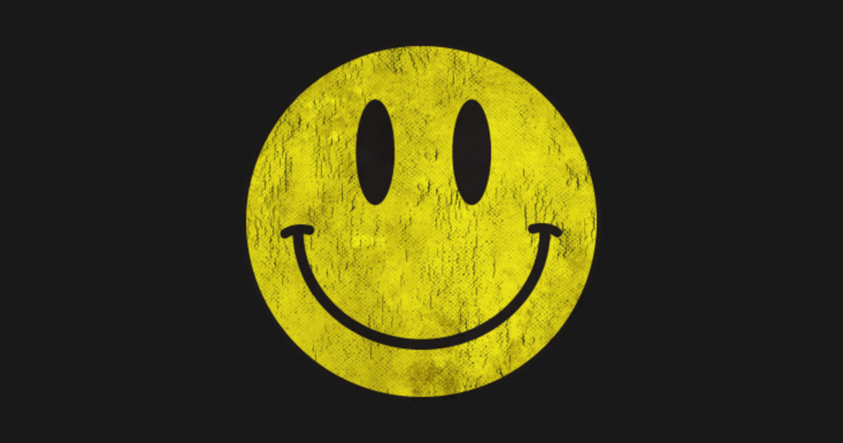 Acid House Smile, Distressed Smiley Face Mask TeePublic