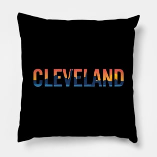 Cleveland Ohio Pride Illustration Pillow