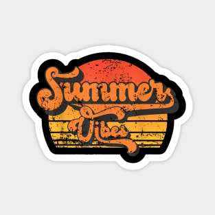 Summer Vibes Vintage 70S Beach Summertime Season Magnet