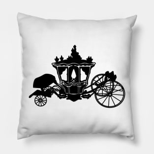 Silhouette of Louis XV's dolphin carriage Pillow