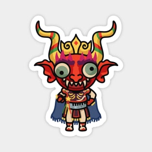 Cute Diablada // Bolivian Devil Mask Cartoon Magnet