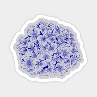 Cobalt Hydrangea Magnet