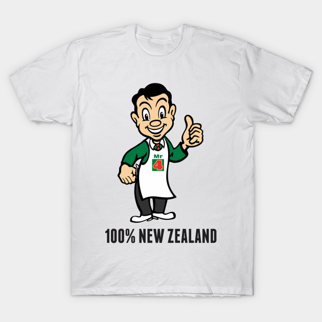 Four Square Man, 100% New Zealand - New Zealand - T-Shirt | TeePublic
