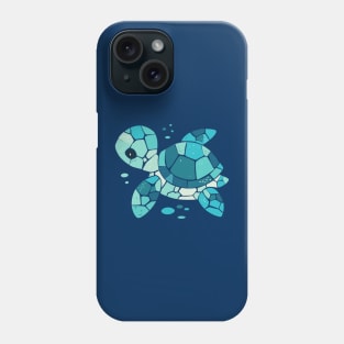 Geometrical Colorful Turtle. Adorable Mosaic Cute Kawaii Simple Animal Phone Case