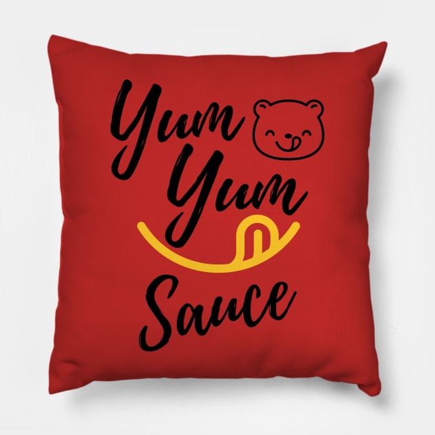 yum yum sauce Pillow by store anibar