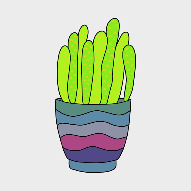 Cute Cactus Design #94: Bright Green Succulents by DreamCactus