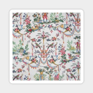 Colorful Toile de Jouy Magnet