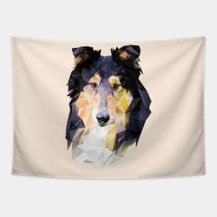 Rough Collie (Low Poly) Tapestry