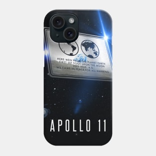 Apollo 11 metal plaque, 3D Phone Case