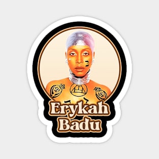 Erykah Badu Retro 70s Tribute Icons Magnet