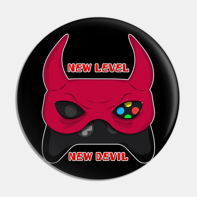 New Level, New Devil Pin by Joselo Rocha Art