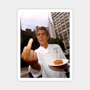 Anthony Bourdain middle finger Magnet