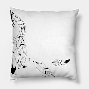 Monochrome Dreamcatcher Pillow