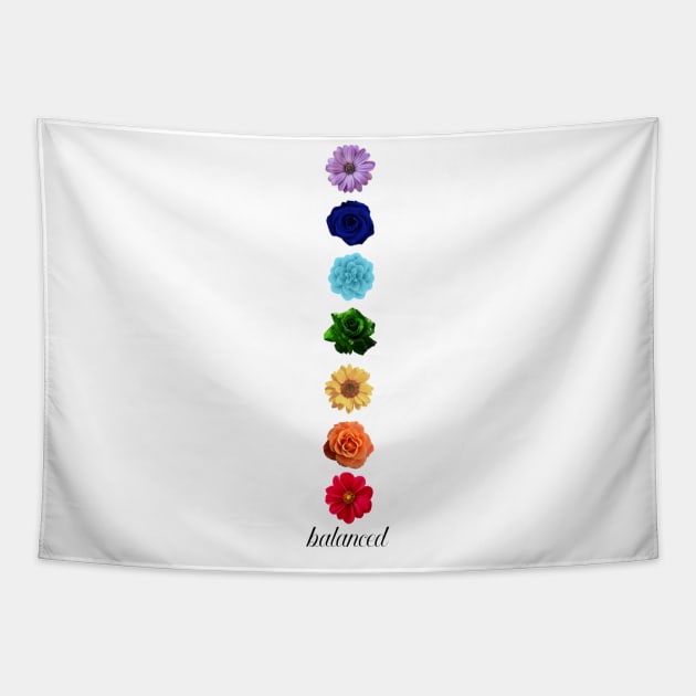 Seven Chakaras flower Art Tapestry by THE WANDER KEY