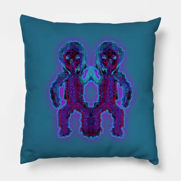 Gemini 3c Teal Pillow by Boogie 72