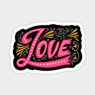 love- valentines day-big lettering Magnet