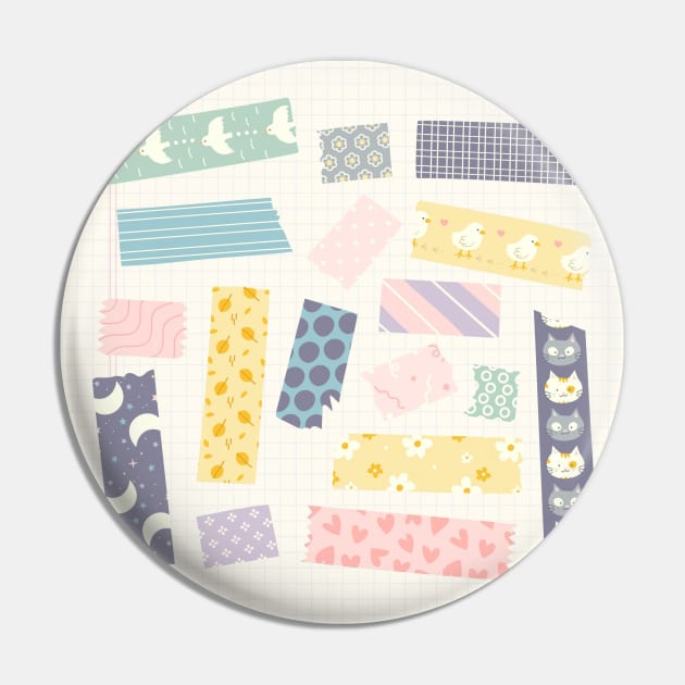 Pastel Washi Tape - Washi Tape - Pin