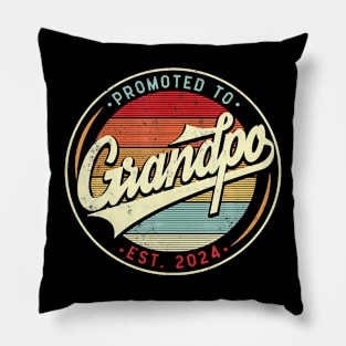 Promoted To Grandpa Est 2024 New Grandpa Father In Law Pillow