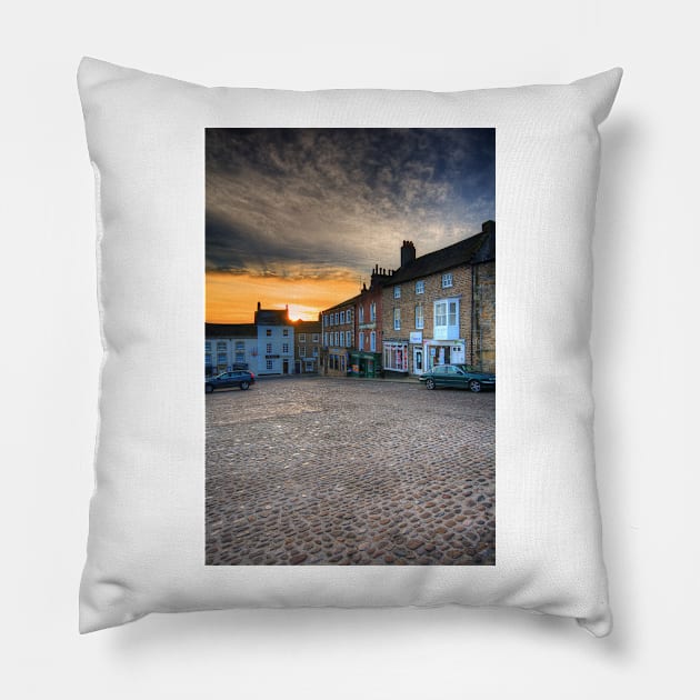 Lower Market Place, Richmond Pillow by StephenJSmith