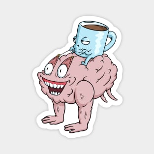 brain and coffee Magnet