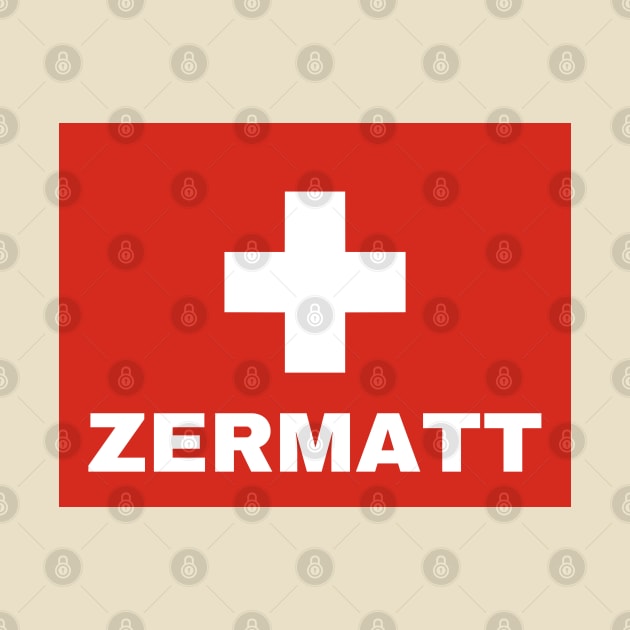 Zermatt City in Swiss Flag by aybe7elf