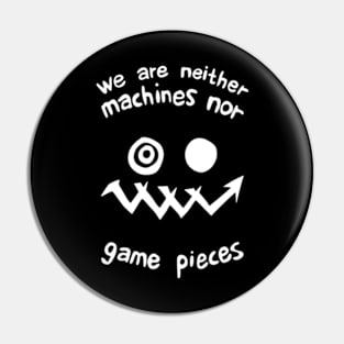 Maru Hoodie White Back Logo Design we are neither machines nor game pieces from Heavenly Delusion or Tengoku Daimakyou Anime and Manga Character Pin