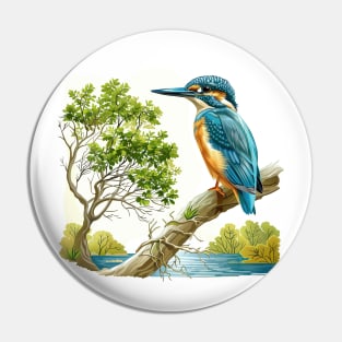 Kingfisher Pin