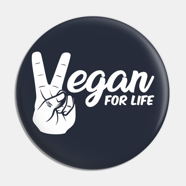 Vegan For Life Pin by Cds Design Store