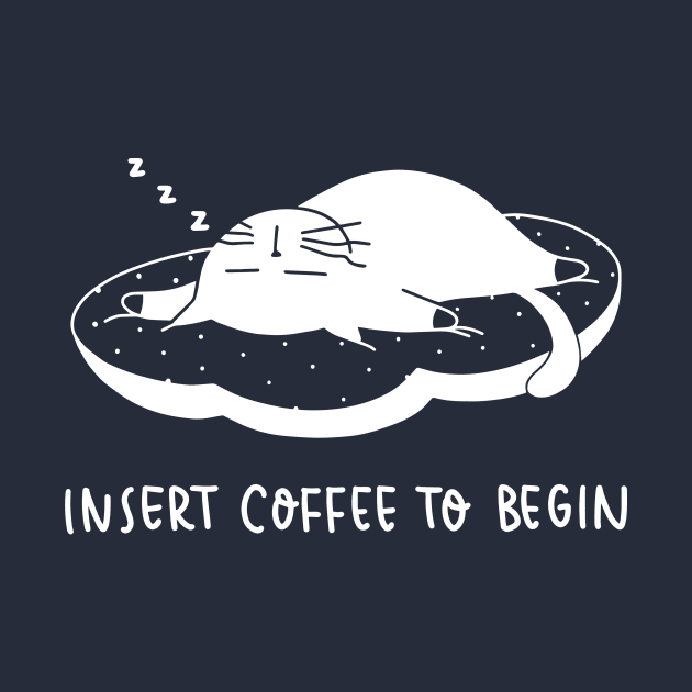 Insert coffee to begin (navy) by Moonaries illo