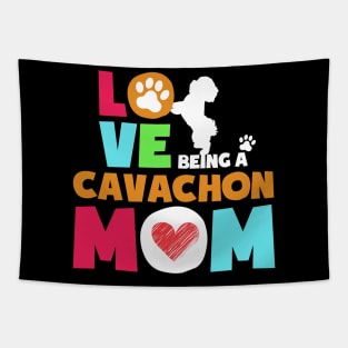 Love being a cavachon mom tshirt best cavachon Tapestry