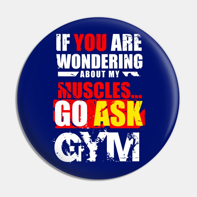 Funny fitness.  Go Ask Gym Pin by PrintArtdotUS