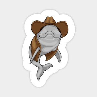 Dolphin Cowboy Magnet