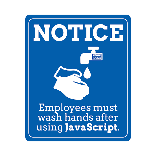 Funny Employees Wash Hands JavaScript Programming by porcodiseno