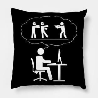 Office Dreamer - Zombies - alternate Pillow