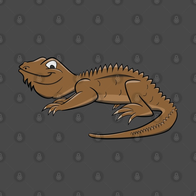 Cartoon Brown Lizard by Dad n Son Designs