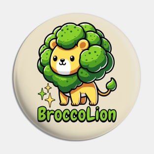 Broccoline! Cute Broccoli Lion! Cute Food Animals Pin