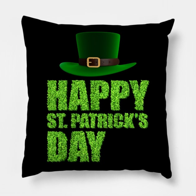 Happy St Patrick Day Pillow by houssem