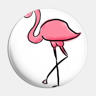 Cute Flamingo Drawing Pin