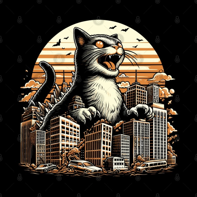 Catzilla - Funny Vintage Design by Trendsdk