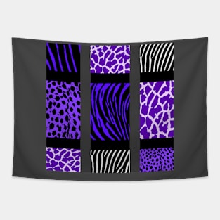 Purple Mixed Animal Print Tapestry