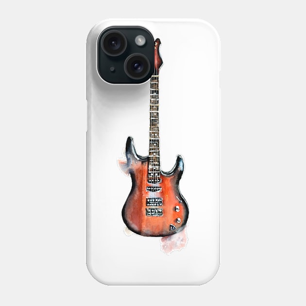 Electric guitar Phone Case by victoriazavyalova_art