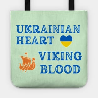 Ukrainian Heart Viking Blood. Gift ideas for historical enthusiasts. Tote