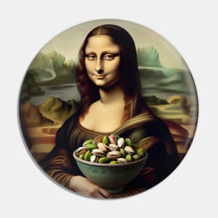 Mona Lisa Pistachio Delight Tee - National Pistachio Day Special Pin