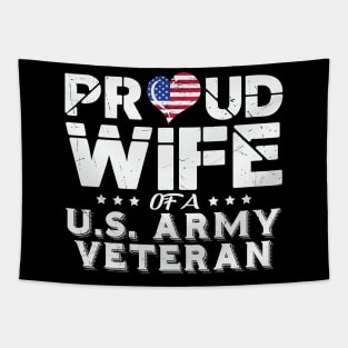 Proud Wife Of A Us Veteran Army Tapestry